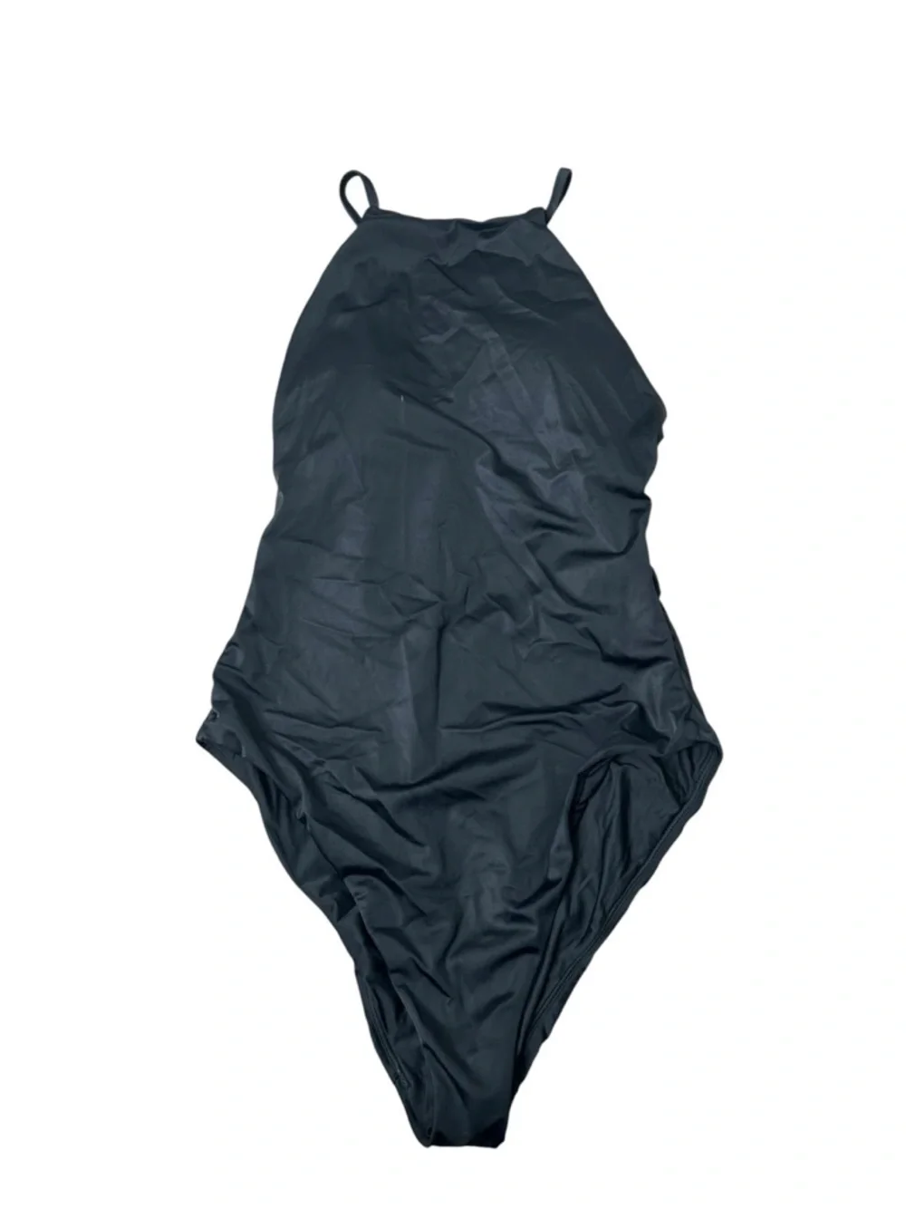 Andie Swim Womens The Asbury One Piece Swimsuit Black Open Back Size Small